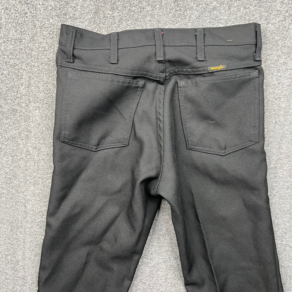 Wrangler Wrancher Dress Jeans Mens 30 Black Fits 30x27 Bootcut Twill - Picture 11 of 14